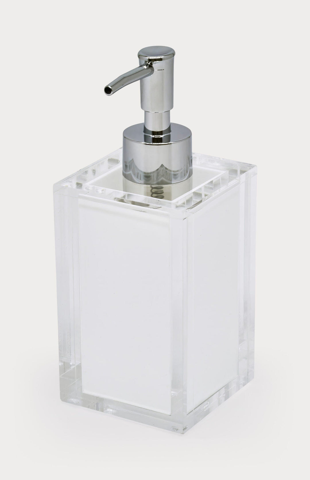 Lucite Soap Pump with White Liner Bath Accessories Tizo 