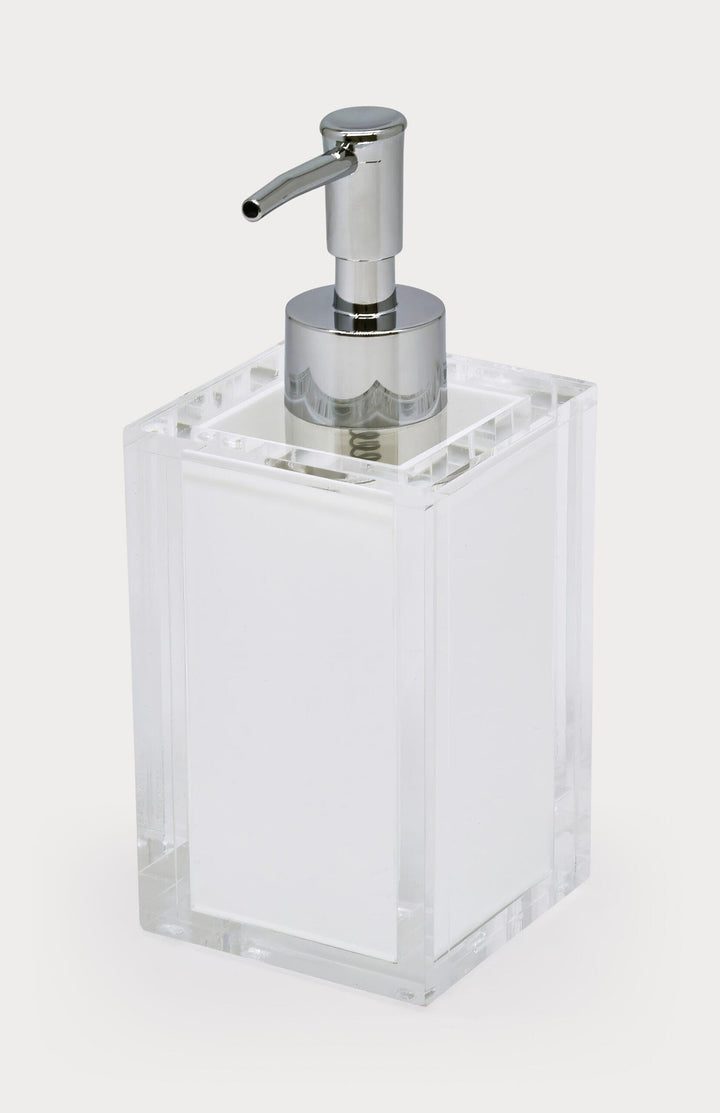 Lucite Soap Pump with White Liner Bath Accessories Tizo 