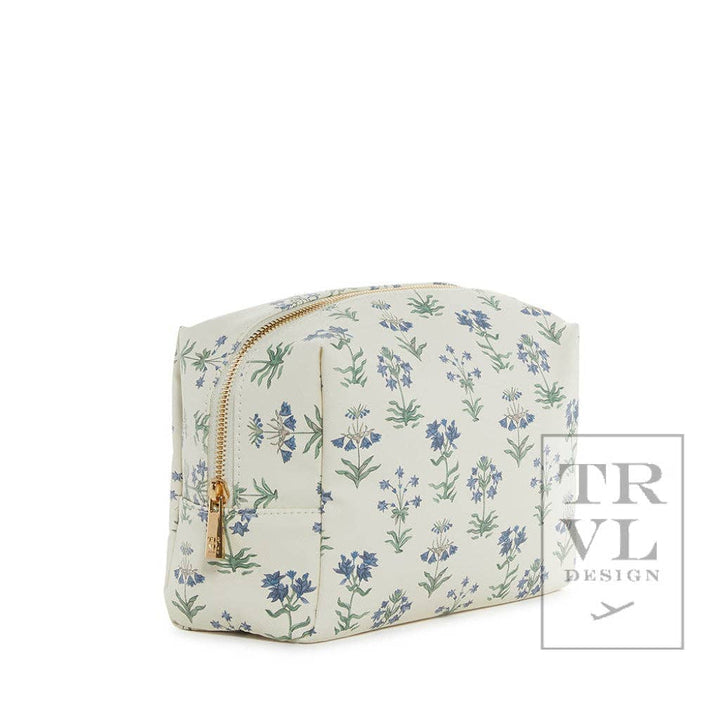 Luxe Cosmetic Bag Everyday Provence With Green Pinstripe TRVL Design 