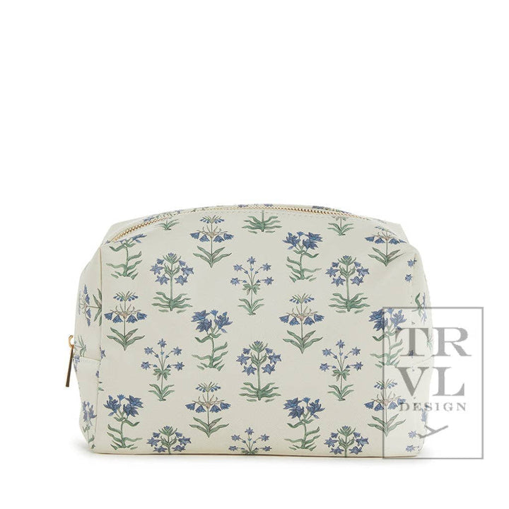 Luxe Cosmetic Bag Everyday Provence With Green Pinstripe TRVL Design 