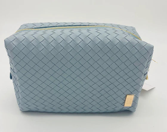 Luxe Everyday Cosmetic Bag Woven Bleu Travel Products TRVL 