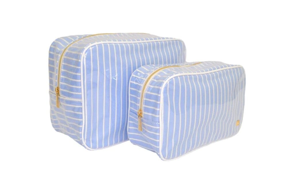 Luxe Gloss XL Glam & Go Set Travel Products TRVL Design Sky Blue Stripe 