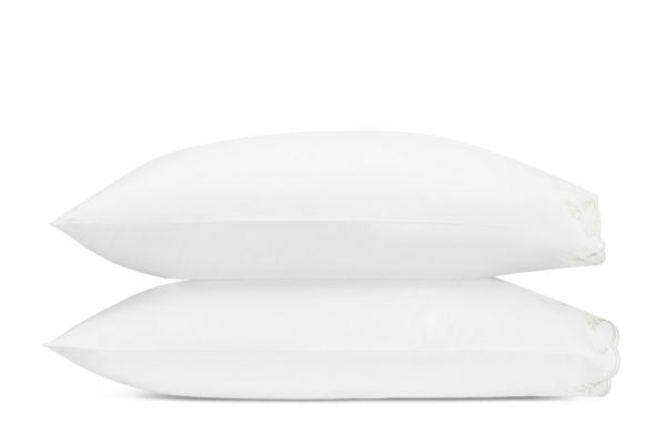Marcella Pillowcases- Pair Bedding Style Matouk Bone Standard 