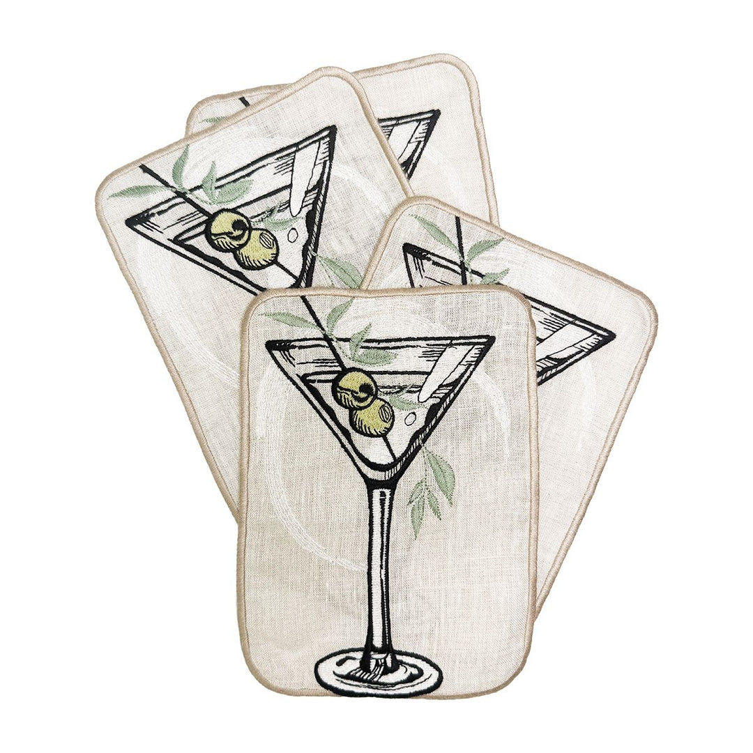 Martini Cocktail Napkins, set of 4 Biscuit Home 