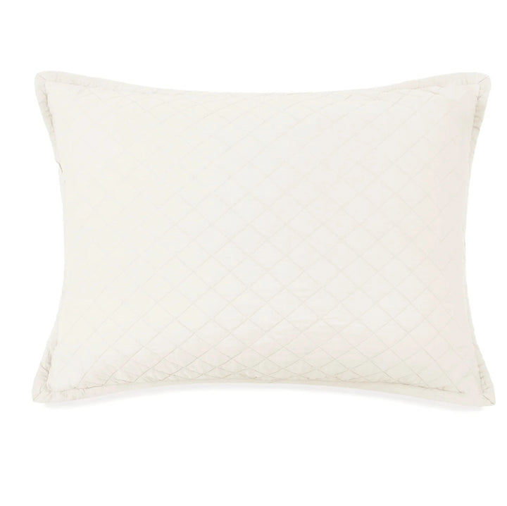 Monaco Shams Bedding Style Pom Pom at Home Ivory Standard 