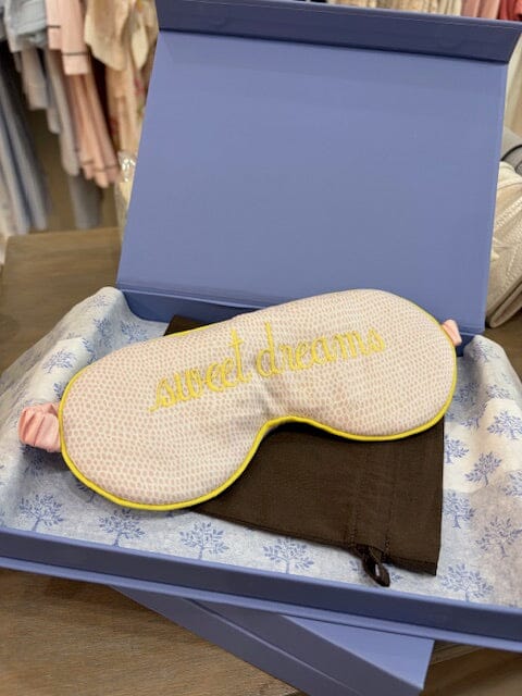 Monogrammed Dream Modal Sleep Mask Matouk Sweet Dreams Jasper Sateen 