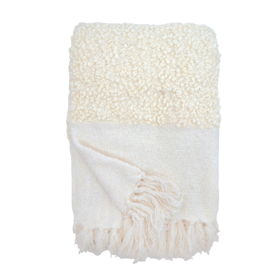 Murphy Oversized Throw Throw Pom Pom at Home Ivory 