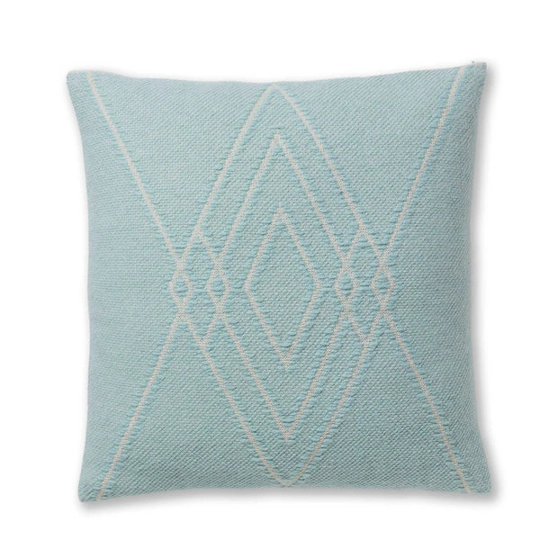 Mystic Square Pillow Decorative Pillow Alicia Adams Aqua/Ivory 