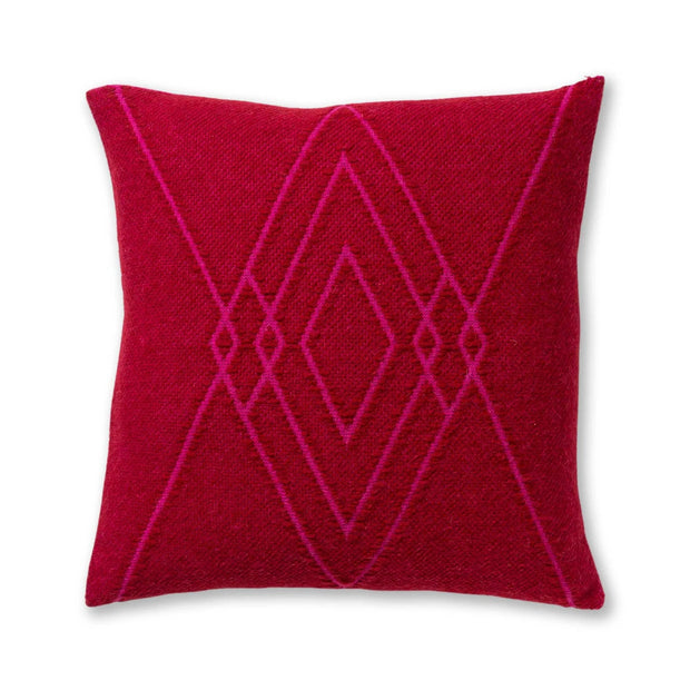 Mystic Square Pillow Decorative Pillow Alicia Adams Scarlet/Shocking Pink 