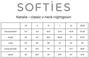 Natalie Classic V-Neck Nightgown Sleepwear & Loungewear Softies 