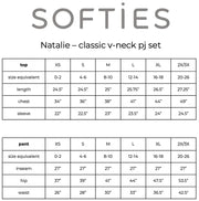 Natalie Classic V-Neck PJ Set Sleepwear & Loungewear Softies 