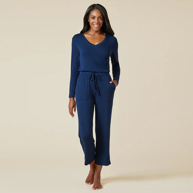 Natalie Classic V-Neck PJ Set Sleepwear & Loungewear Softies 