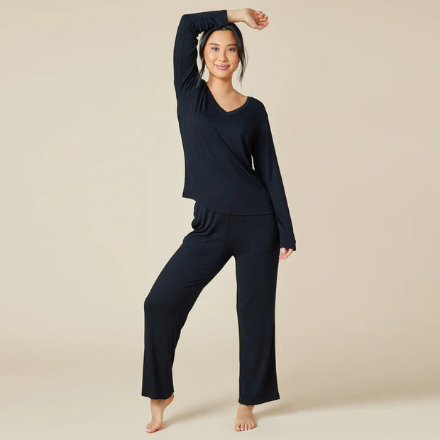 Natalie Classic V-Neck PJ Set Sleepwear & Loungewear Softies 