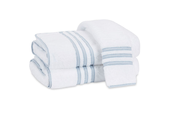 Newport Bath Towel Bath Linens Matouk Blue Stripe 