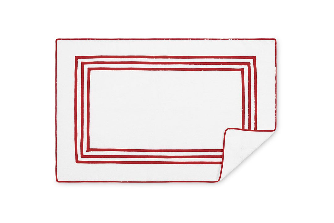 Newport Tub Mat Bath Linens Matouk Red 