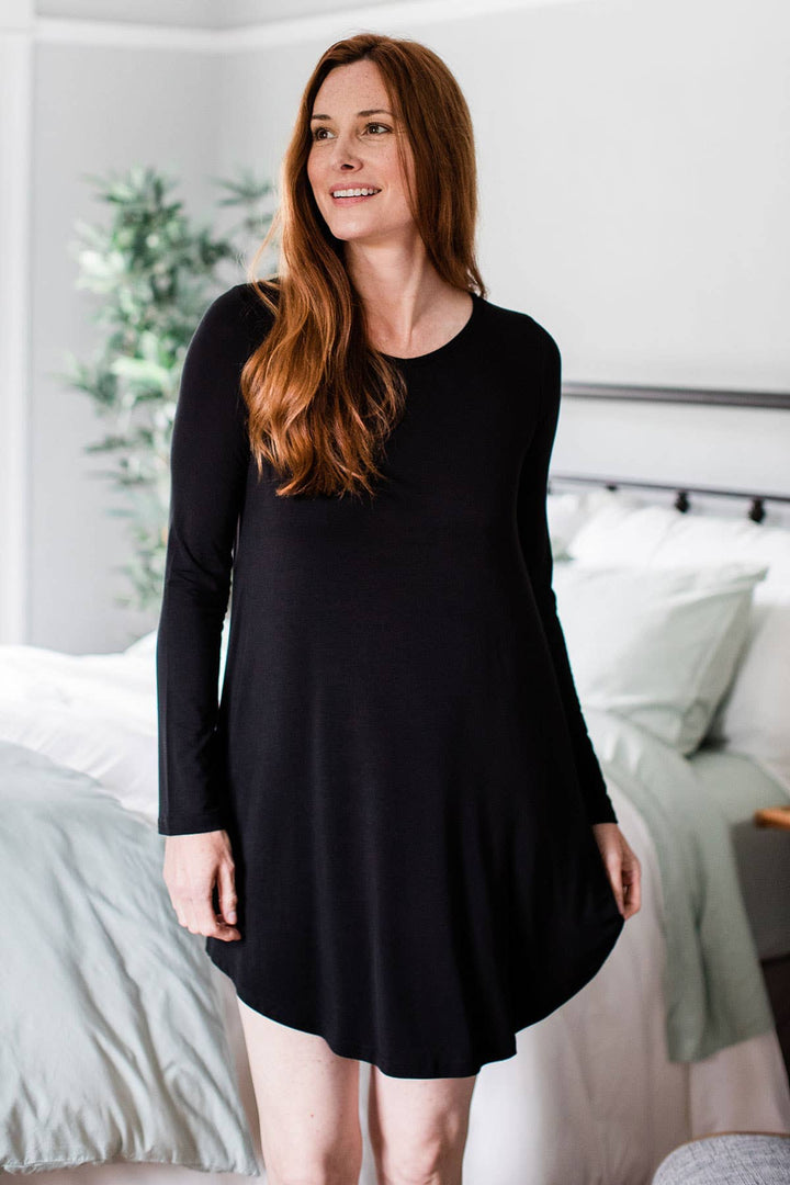 NORAH LONG SLEEVE BAMBOO NIGHTSHIRT YALA 