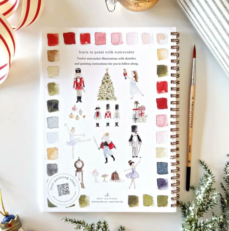 Nutcracker Watercolor Workbook emily lex studio 