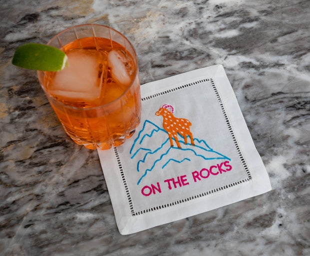 On the Rocks Cocktail Napkin Table Linens August Morgan 