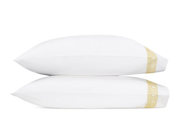 Ophelia King Pillowcases-Pair Bedding Matouk Lemon 