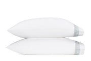 Ophelia King Pillowcases-Pair Bedding Matouk Silver 