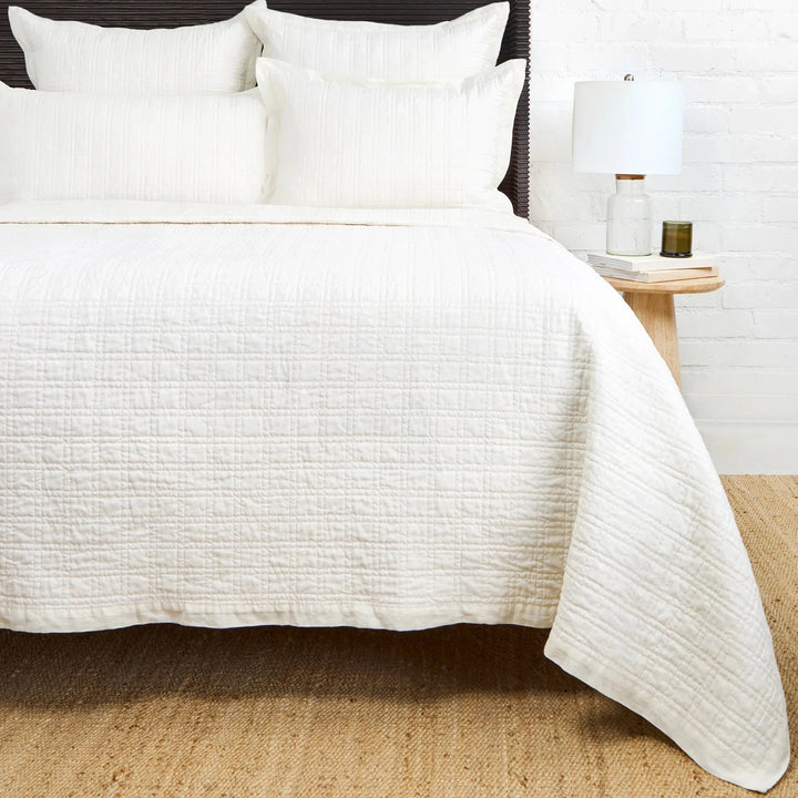 Owen Coverlet Bedding Style Pom Pom at Home Cream Twin 