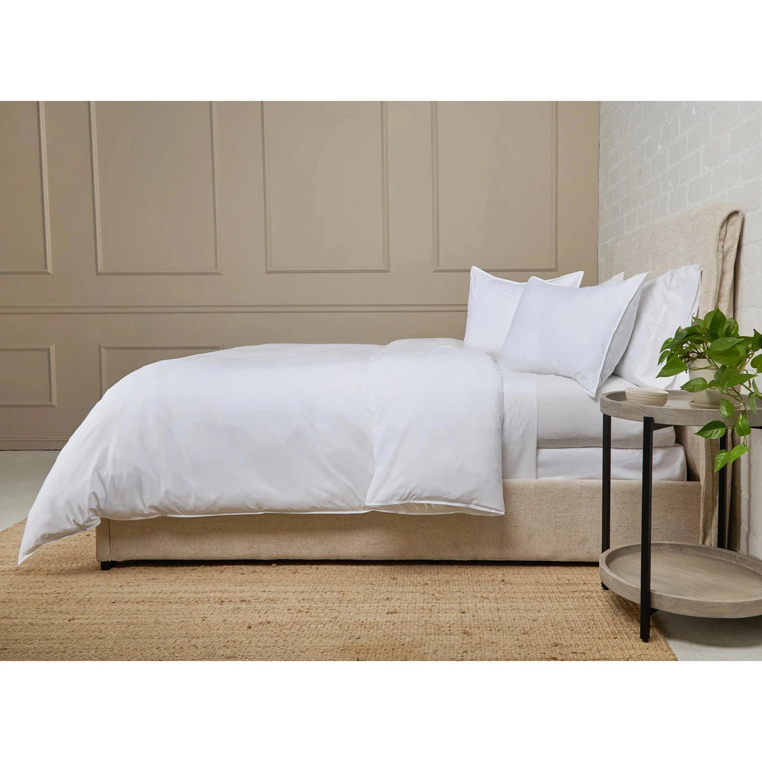 Parker Cotton Percale Queen Duvet Set Bedding Style Pom Pom at Home 