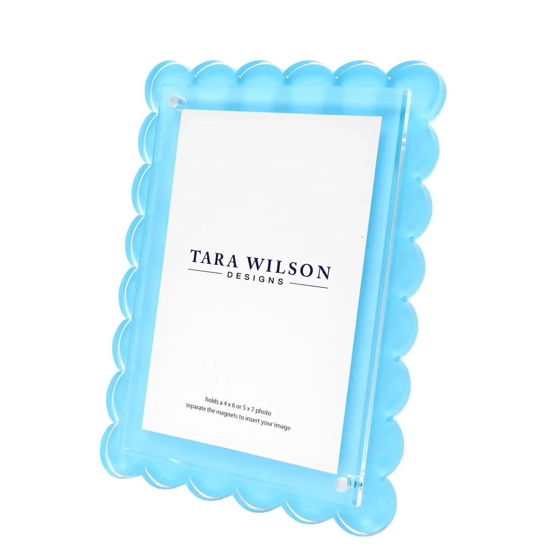 Pastel Blue Acrylic Scallop Frame Gifts Tara Wilson 