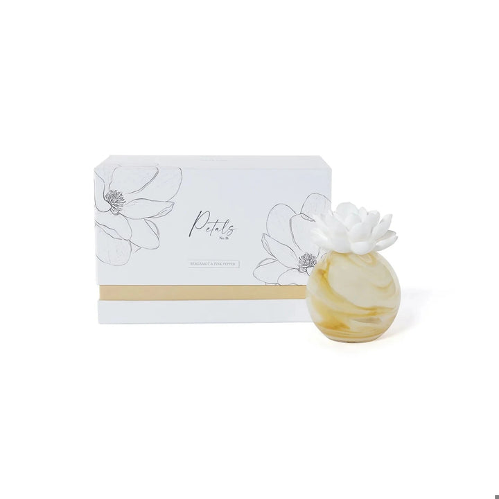 Petals Porcelain Diffuser- Large Home Fragrance Zodax Bergamot & Pink Pepper 