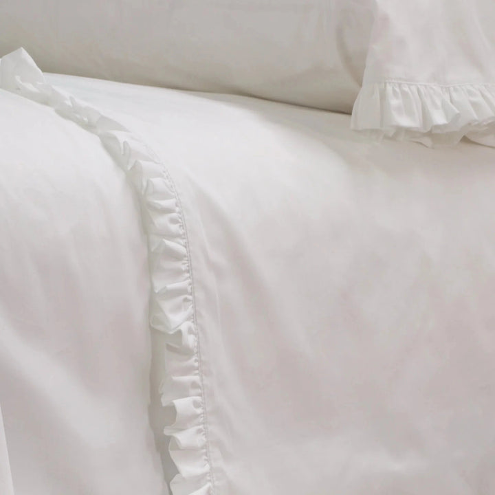 Pom Pom at Home Audrey Ruffle Cotton Percale Sheet Set Bedding Style Pom Pom at Home 