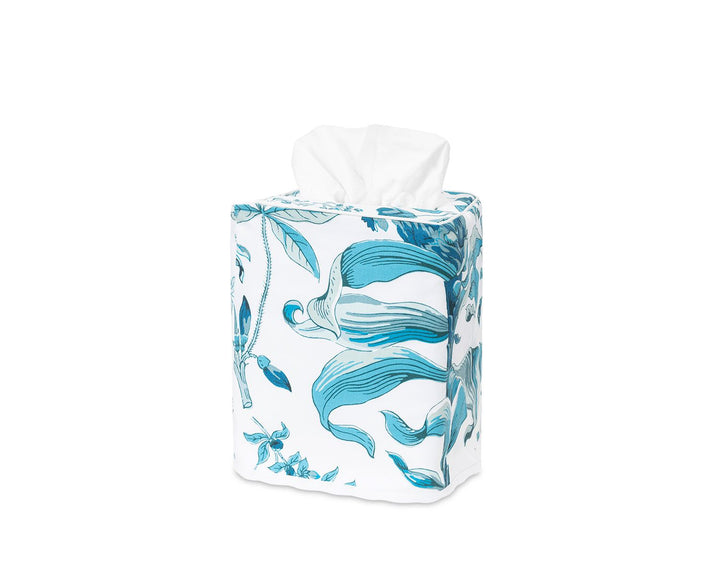Pomegranate Tissue Box Cover Bathroom Accessories Matouk Prussian Blue 