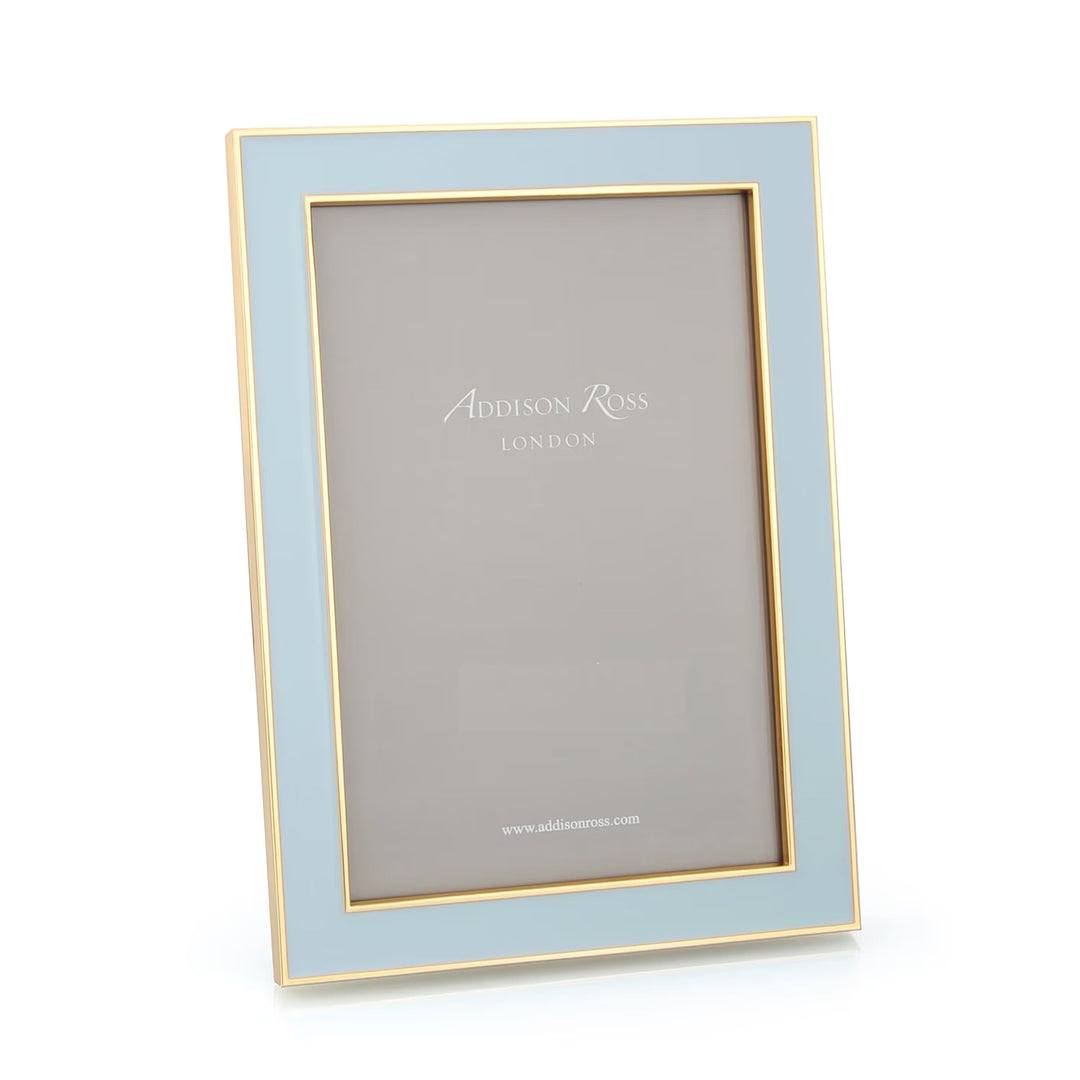 Powder Blue Enamel and Gold 5x7 Frame Gifts Addison Ross 
