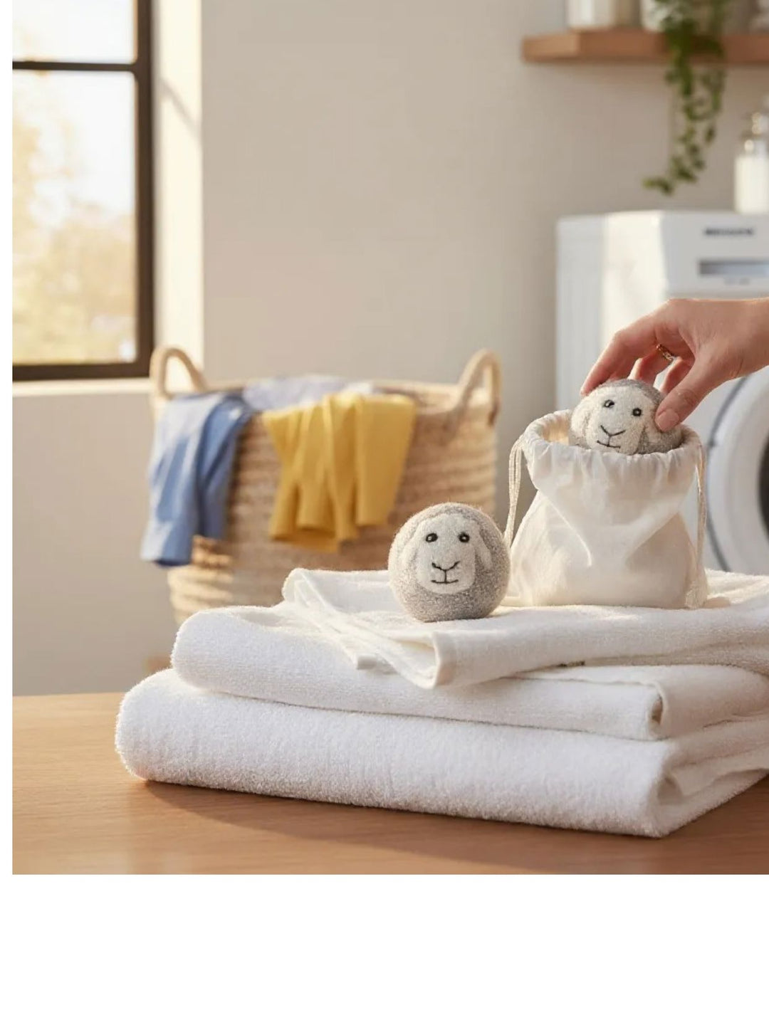 Pure Wool Laundry Drying Balls, Reusable Anti-Static Butterfly&Bee 