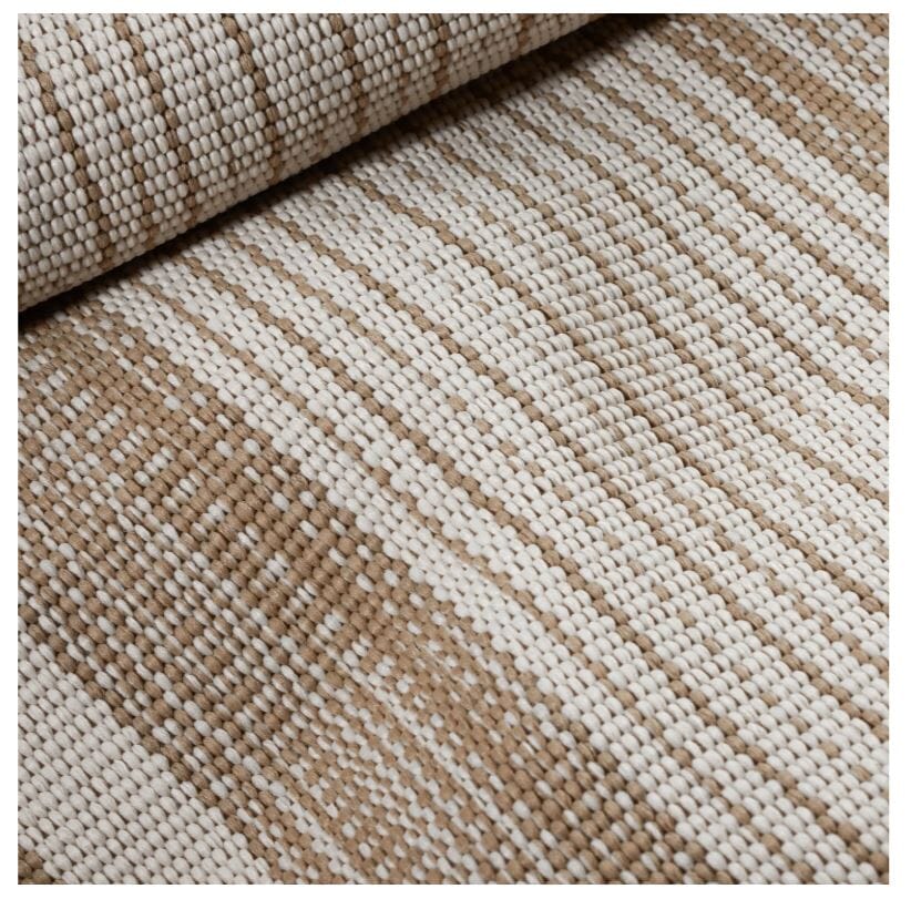 Quincy Stripe Handwoven Indoor/Outdoor Rug 2x3 Khaki Rugs Dash and Albert 