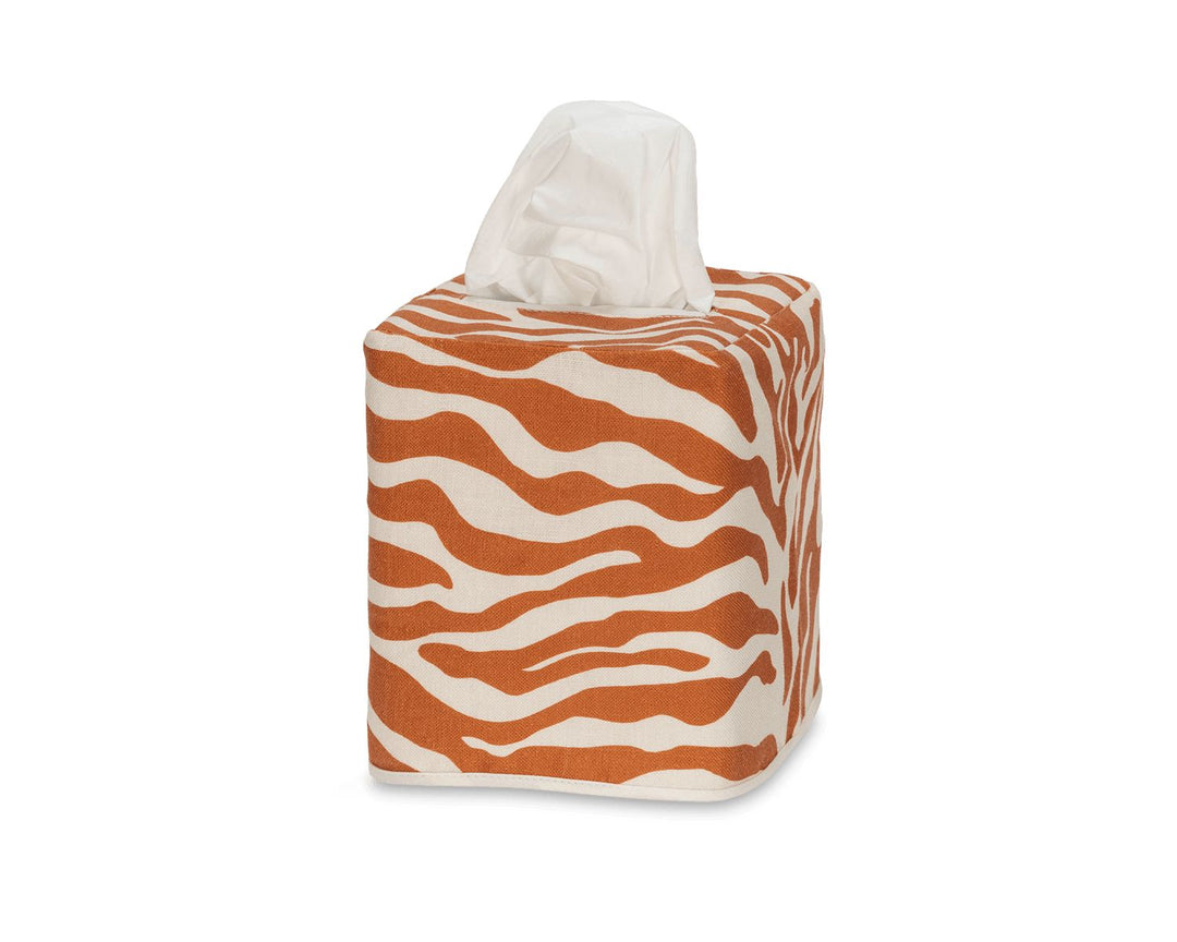 Regine Tissue Box Cover Bathroom Accessories Matouk Persimmon 