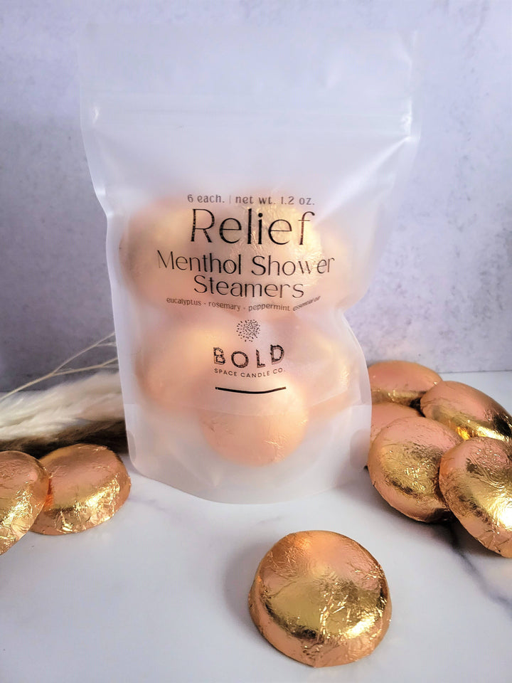 Relief - Eucalyptus & Rosemary Menthol Shower Steamers Bath & Body Bold Space Candle Co. 