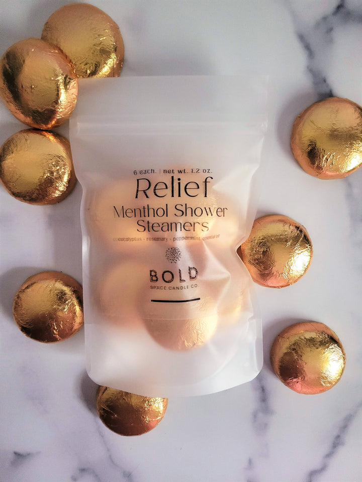 Relief - Eucalyptus & Rosemary Menthol Shower Steamers Bath & Body Bold Space Candle Co. 