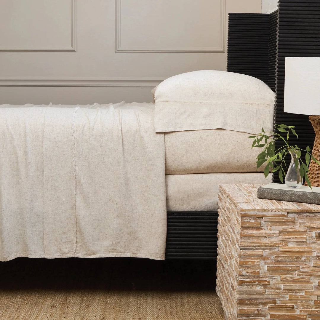 Remi Bamboo Linen Pillowcases Bedding Style Pom Pom at Home 