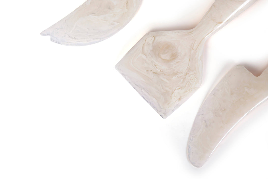 Resin Cheese Knife, Vanilla (Set of 3) - 6 Inches Casa Amarosa 