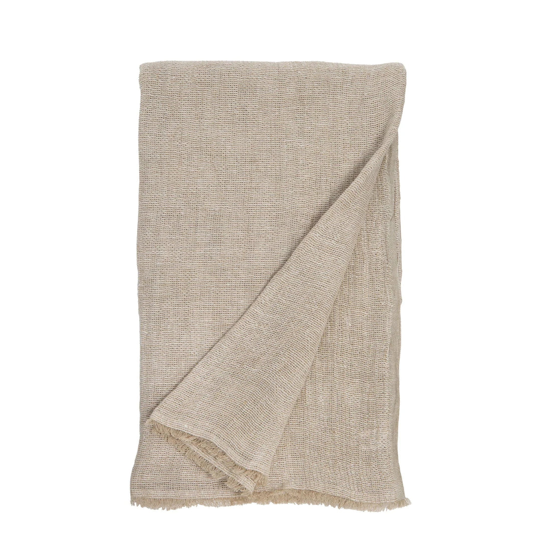 River Oversized Throw Throw Pom Pom at Home Natural 