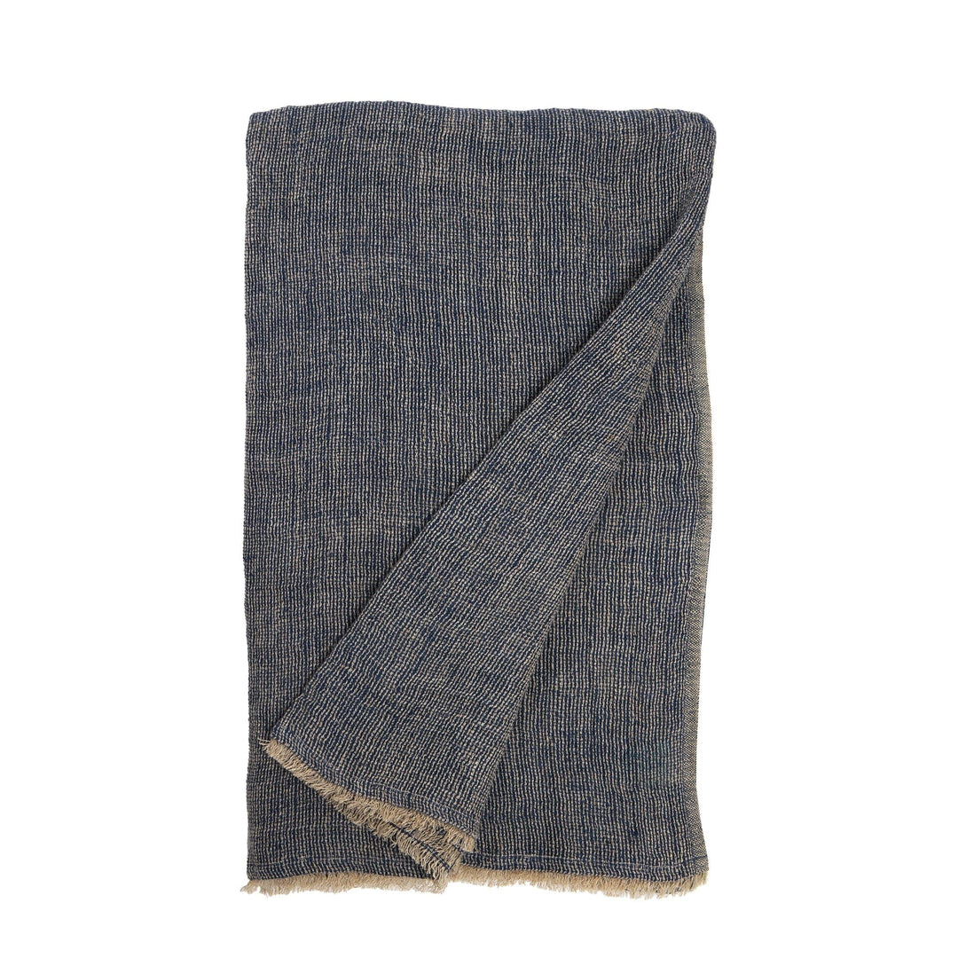 River Oversized Throw Throw Pom Pom at Home Navy 