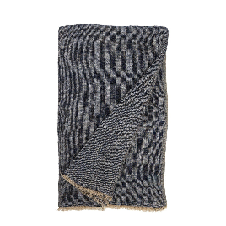 River Oversized Throw Throw Pom Pom at Home Navy 