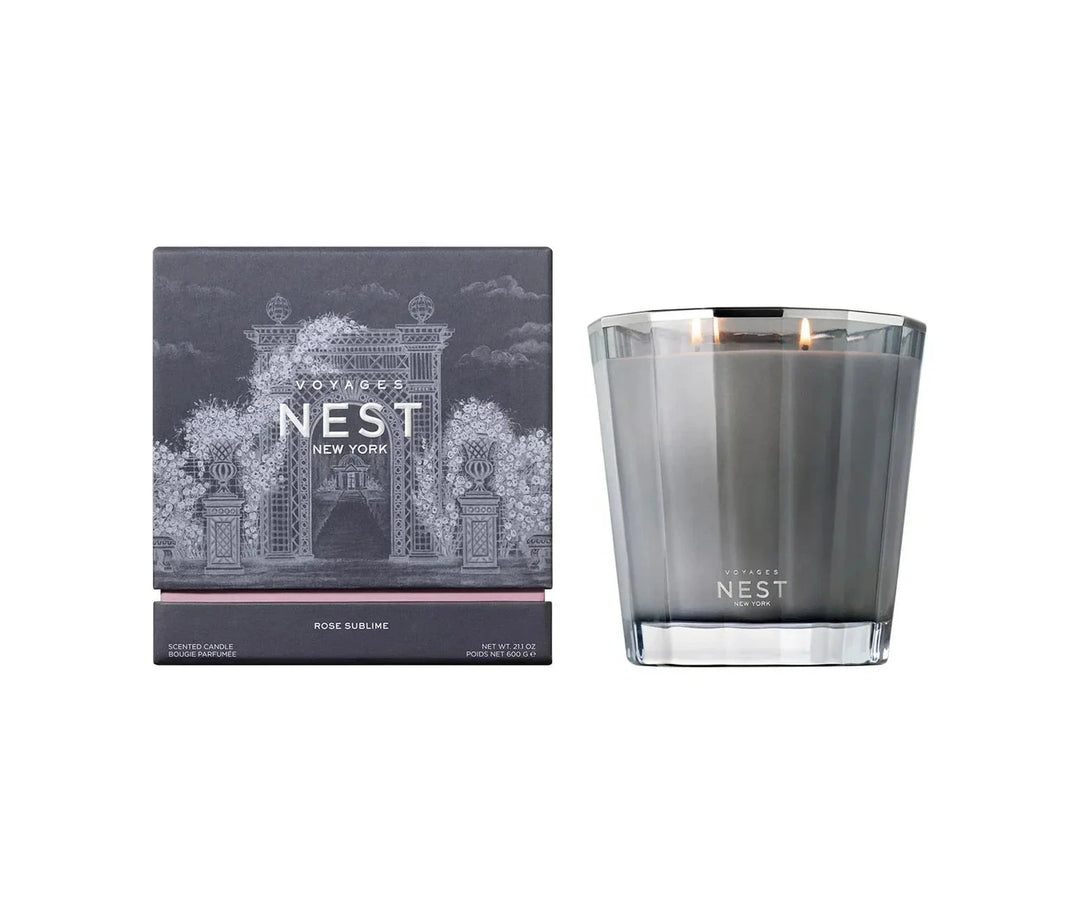 Rose Sublime 2 Wick Candle Candle Nest 