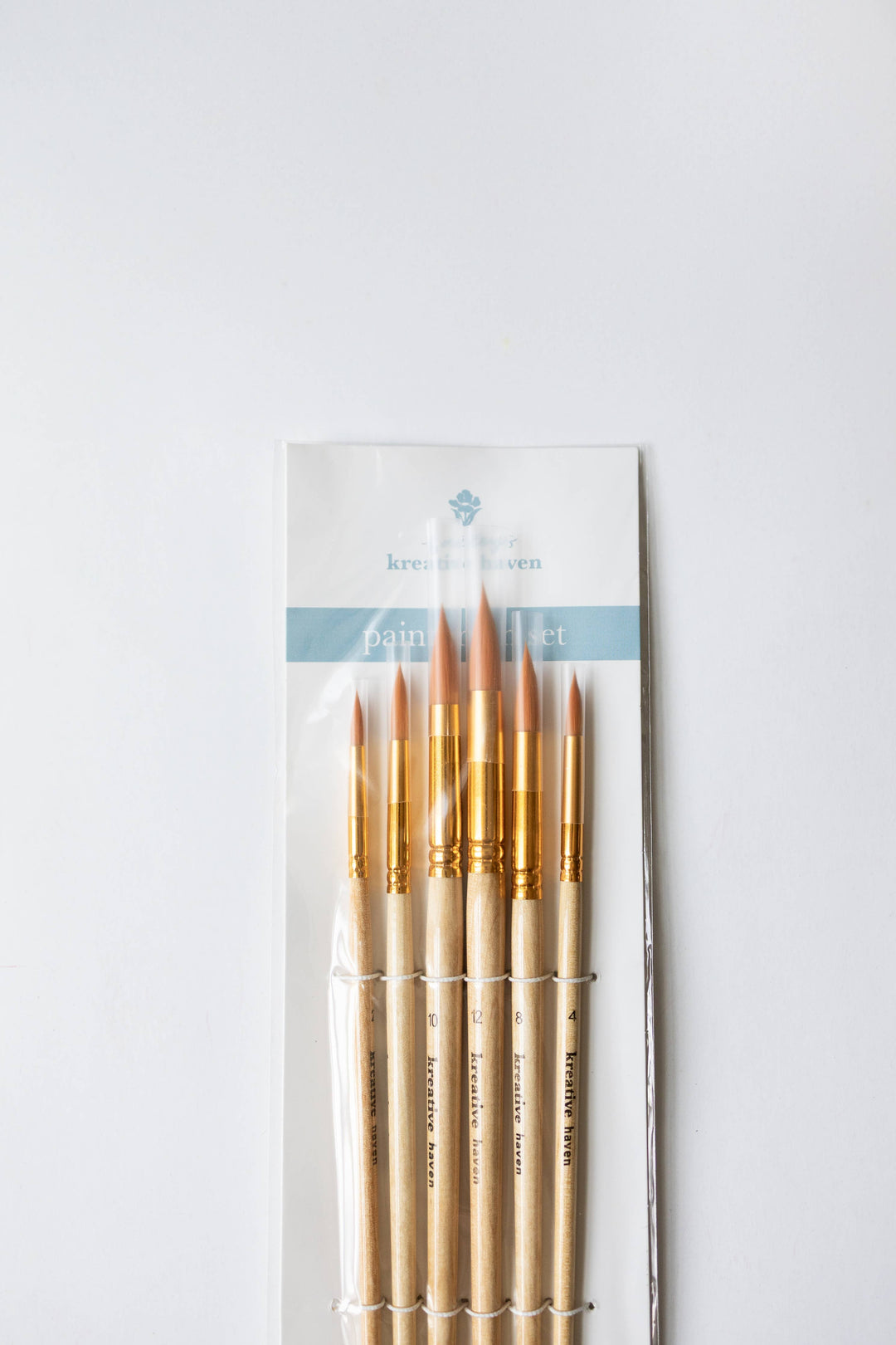 Round Tip Watercolor Brush Set -- 6 piece Kreative Haven 