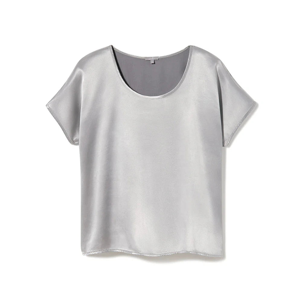 Roxxy Satin Tee Loungewear PJ Harlow Dark Silver 