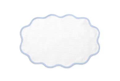 Scallop Circle Placemat- Set of 4 Table Linens Matouk Ice Blue 