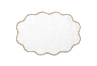 Scallop Circle Placemat- Set of 4 Table Linens Matouk Oat 