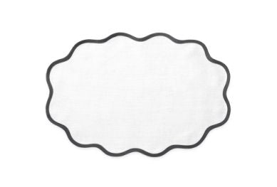 Scallop Circle Placemat- Set of 4 Table Linens Matouk Smoke Grey 