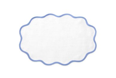 Scallop Oval Placemat- Set of 4 Table Linens Matouk Sky Blue 