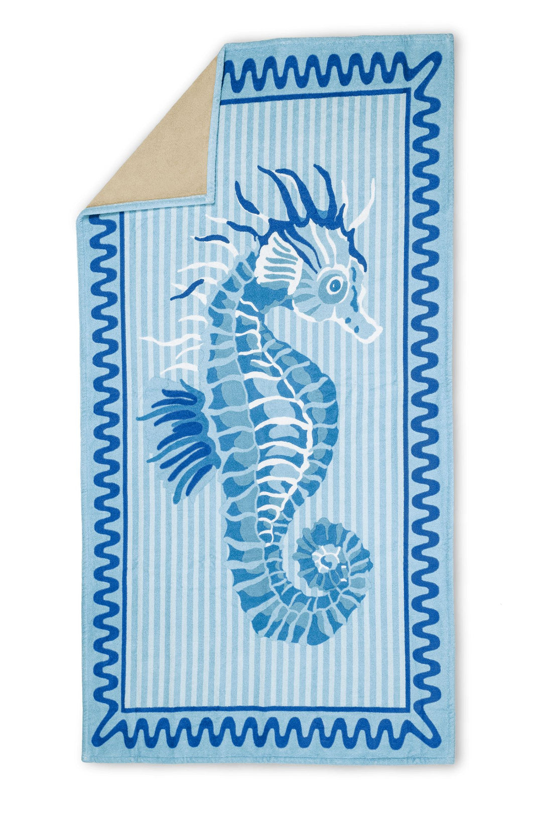 Seahorse Beach Towel Beach Towels Matouk Bermuda Blue 