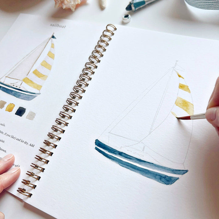 Seaside watercolor workbook emily lex studio 